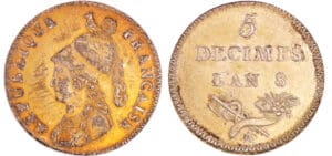 Napoléon 1er (1804-1814) - Essai de la 5 décime an 8 Lorthior