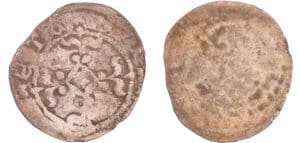 Bretagne - Jean IV - Double denier fauté uniface