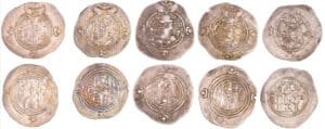 Sassanide - Lot de 5 drachmes
