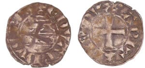 Aquitaine - Edouard 1er - Denier au léopard