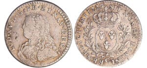 Louis XV (1715-1774) - 1/10 d'écu aux branches d’olivier - 1729 C (Caen)