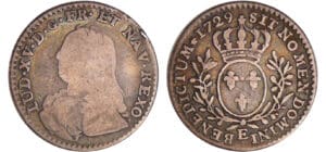 Louis XV (1715-1774) - 1/10 d'écu aux branches d’olivier - 1729 E (Tours)