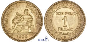 Troisième république (1871-1940) - 1 francs Chambre de commerce 1920