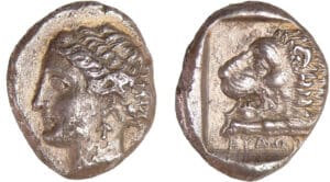 Carie - Knidos - Tétradrachme (390-330 av. J.-C.) Magistrat Eudoros