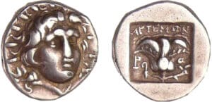 Ile de Carie - Rhodes - Hémidrachme (188-170 av. J.-C.) Magistrat Artemon