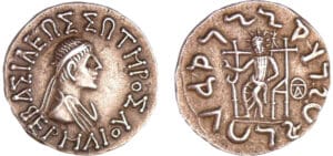 Royaume de Bactriane - Hermaios - Tétradrachme (40-1 av. J.-C.)