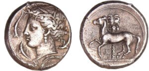 Siculo-Puniques - Carthage - Tétradrachme (350-340 av. J.-C., Céphaloédium)