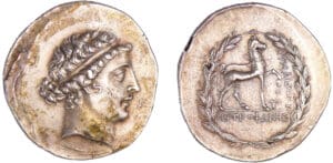 Eolide - Kymé - Tétradrachme stéphanophore (165-140 av. J.-C.) Magistrat Metrophanes