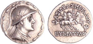Royaume de Bactriane - Eucradites Ier - Tétradrachme (171-135 av. J.-C.)