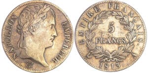 Napoléon 1er (1804-1814) - 5 francs revers empire 1813 A (Paris)