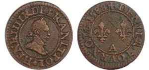 Henri III (1574-1589) - Denier tournois - 1588 A (Paris)