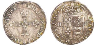 Henri IV (1589-1610) - Quart d'écu de Béarn - 1599 (Morlaàs)