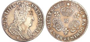 Louis XIV (1643-1715) - 1/10 d'écu aux 3 couronnes - 1712 N (Montpellier)