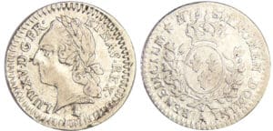 Louis XV (1715-1774) - 1/20 d'écu à la vieille tête - 1773 A (Paris) 1er sem