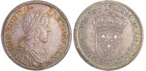 Louis XIV (1643-1715) - ½ écu à la mèche longue - 1651 A (Paris)