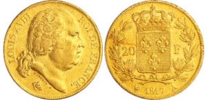 Louis XVIII (1815-1824) - 20 francs au buste nu 1817 A (Paris)