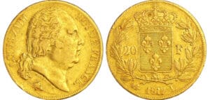 Louis XVIII (1815-1824) - 20 francs au buste nu 1817 L (Bayonne)