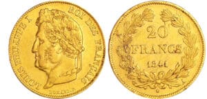Louis-Philippe Ier (1830-1848) - 20 francs tête laurée 1841 A (Paris)