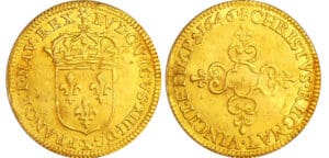 Louis XIV (1643-1715) - Ecu d’or, pour Amiens - 1646 X (Amiens)