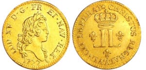 Louis XV (1715-1774) - Louis d’or aux deux L - 1722 A (Paris) flan neuf
