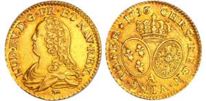 Louis XV (1715-1774) - Louis d’or aux lunettes - 1736 A (Paris) 1er sem