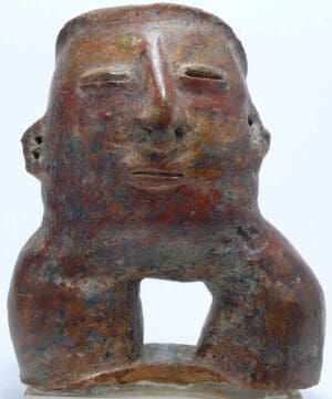 Précolombien - Rio Magdalena - Colombie - Anse antropomorphe en terre cuite - 1200-1500 ap. J.-C.