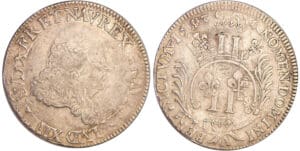Louis XIV (1643-1715) - Ecu aux palmes - 1693 A (Paris) flan réformé