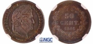 Louis-Philippe Ier (1830-1848) - 50 centimes 1845 B (Rouen)