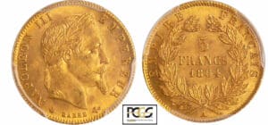 Napoléon III (1852-1870) - 5 francs tête laurée 1864 A (Paris)