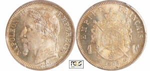 Napoléon III (1852-1870) - 1 franc tête laurée 1868 A (Paris)