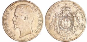 Napoléon III (1852-1870) - 5 francs tête nue 1859 A (Paris)