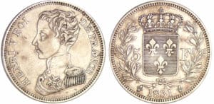 Henri V Comte de Chambord - 5 francs 1831