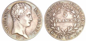 Napoléon 1er (1804-1814) - 5 francs An 13 A (Paris)