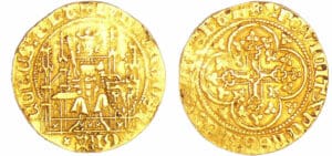Flandre - Louis de Male - Quart d'écu d'or à la chaise