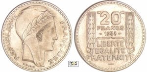 Troisième république (1871-1940) - 20 francs Turin 1938 essai en nickel