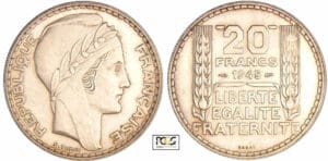 Gouvernement provisoire (1944-1947) -20 francs Turin 1945 essai