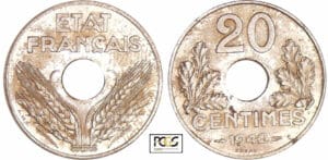 Troisième république (1871-1940) - 20 centimes 1942 essai en fer