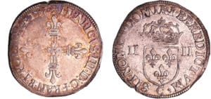 Henri III (1574-1589) - Quart d'écu - 1587 C (Saint-Lô)