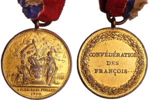 France - Révolution - Médaille par Gatteaux pour la cérémonie de la fédération générale du 14 juillet 1790