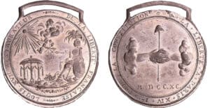 France - Révolution - Médaille pour la cérémonie de la fédération générale du 14 juillet 1790