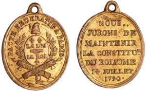 France - Révolution - Médaille patriotique en l'honneur du serment prononcé par les Fédérés, 14 juillet 1790