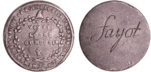 France - Révolution - Jeton de membre de la Société Rochellaise des amis de la Constitution