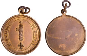France - Révolution - Médaille uniface, Vivre libre ou mourir (1792)