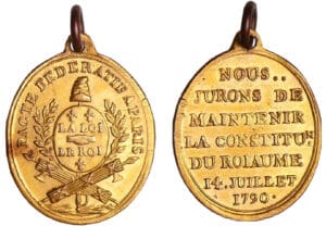 France - Révolution - Médaille patriotique en l'honneur du serment prononcé par les Fédérés, 14 juillet 1790