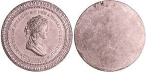 France - Révolution - Médaille uniface de Marie Thérèse, mise en liberté des tours du Temple, 17 décembre 1795