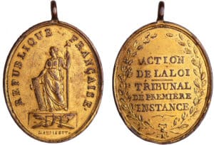 France - Révolution - Insigne les tribunaux de première instance ou d'arrondissement
