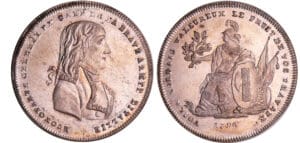 France - Révolution - Médaille Bonaparte général de l'armée italienne, 1796
