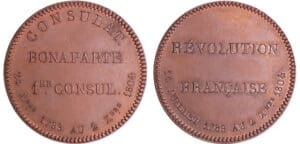 France - Révolution - Médaille Bonaparte 1er consul, révolution française, 1804
