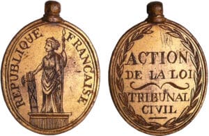 France - Révolution - Insigne les tribunaux civils