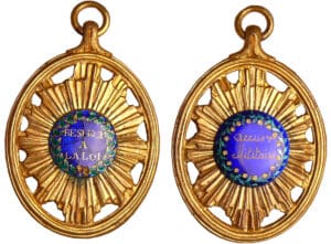 France - Révolution - Insigne émaillé d’accusateur des armées de la République